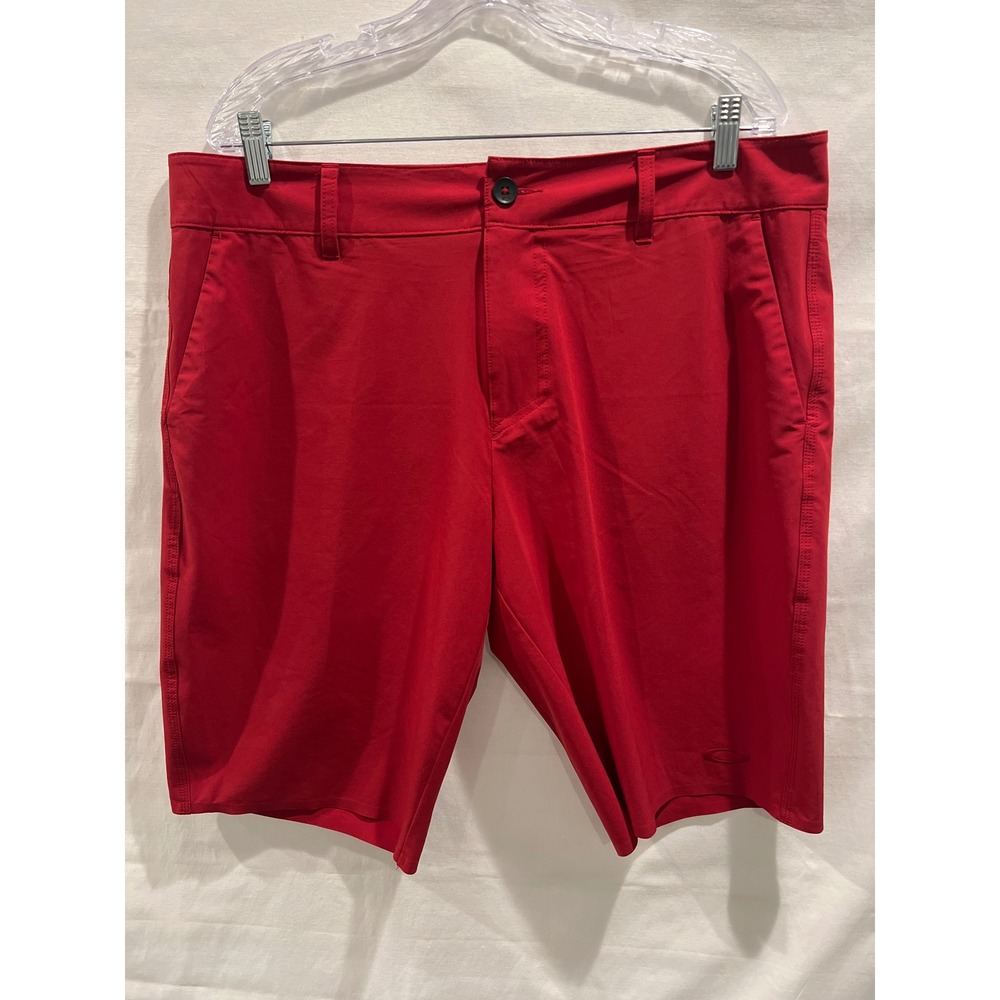 Oakley Mens Red Hybrid Golf Shorts Regular Fit Size 36 442552OVT